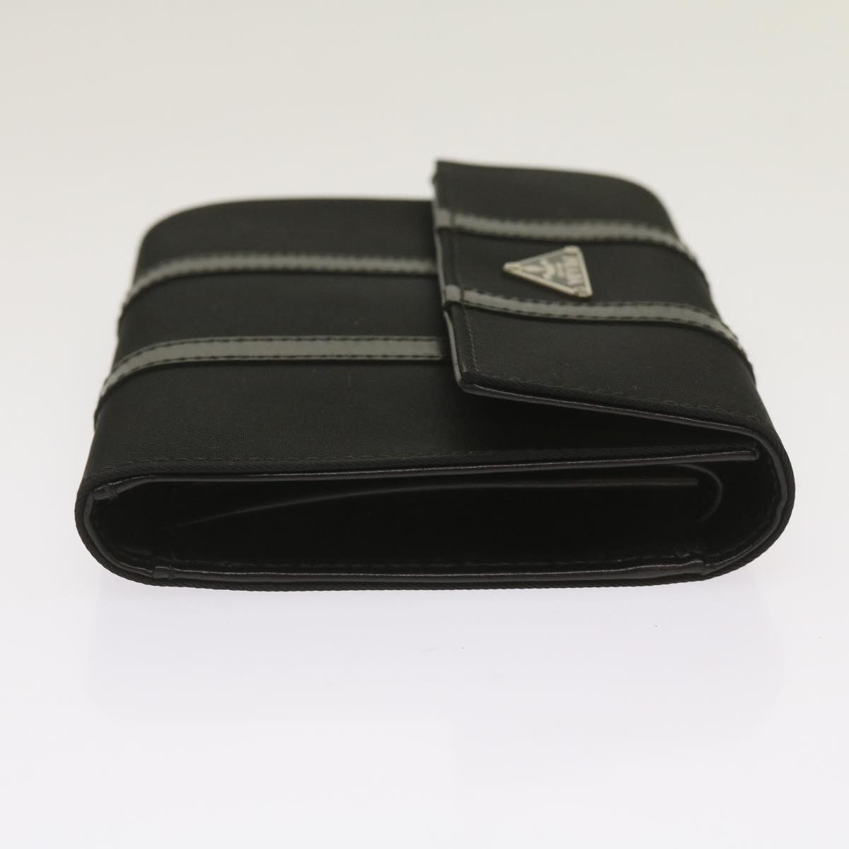 PRADA Wallet Nylon Black Auth bs11938