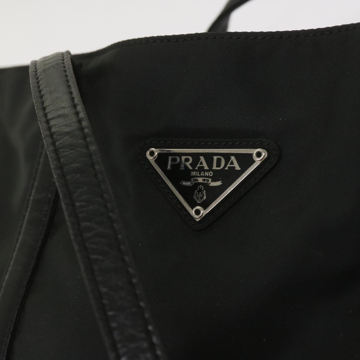 PRADA Shoulder Bag Nylon Black Auth bs11955