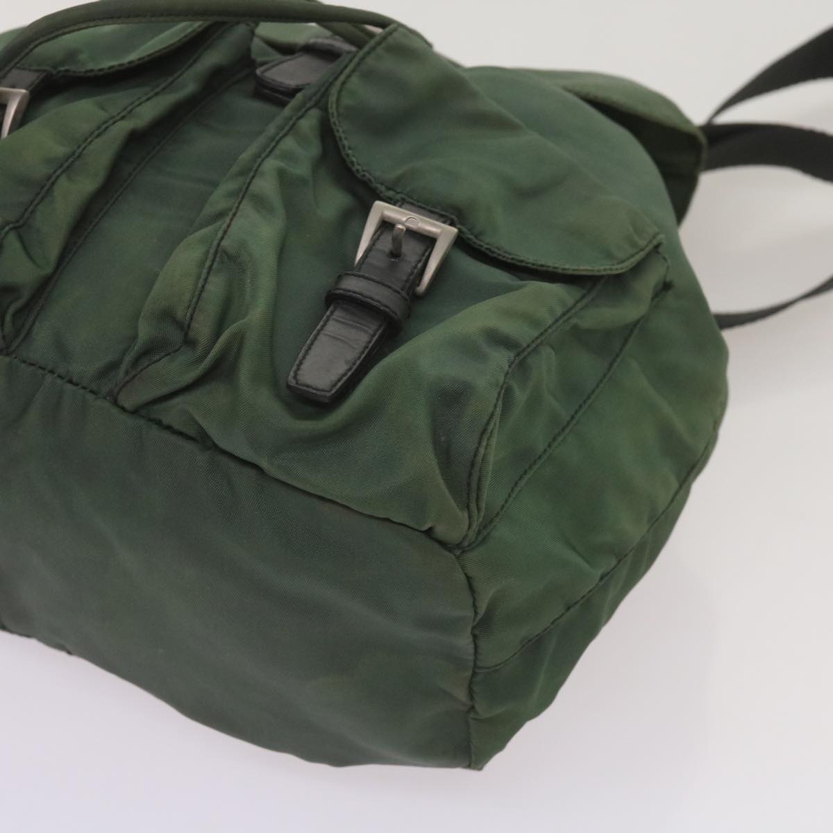 PRADA Backpack Nylon Green Auth bs11956