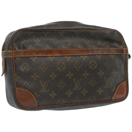 LOUIS VUITTON Monogram Compiegne 28 Clutch Bag M51845 LV Auth bs11970