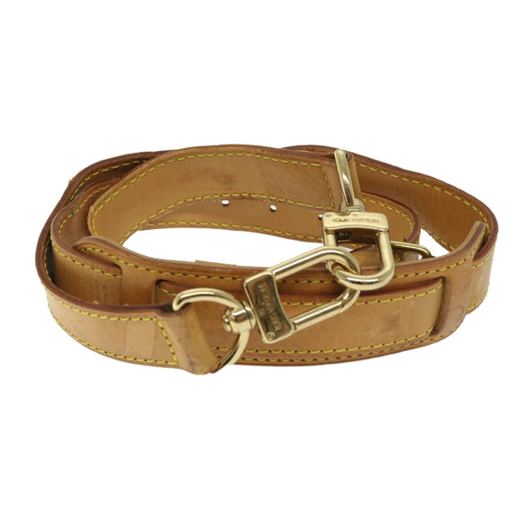 LOUIS VUITTON Adjustable Shoulder Strap Leather 31.1""-37.8"" Beige Auth bs11972