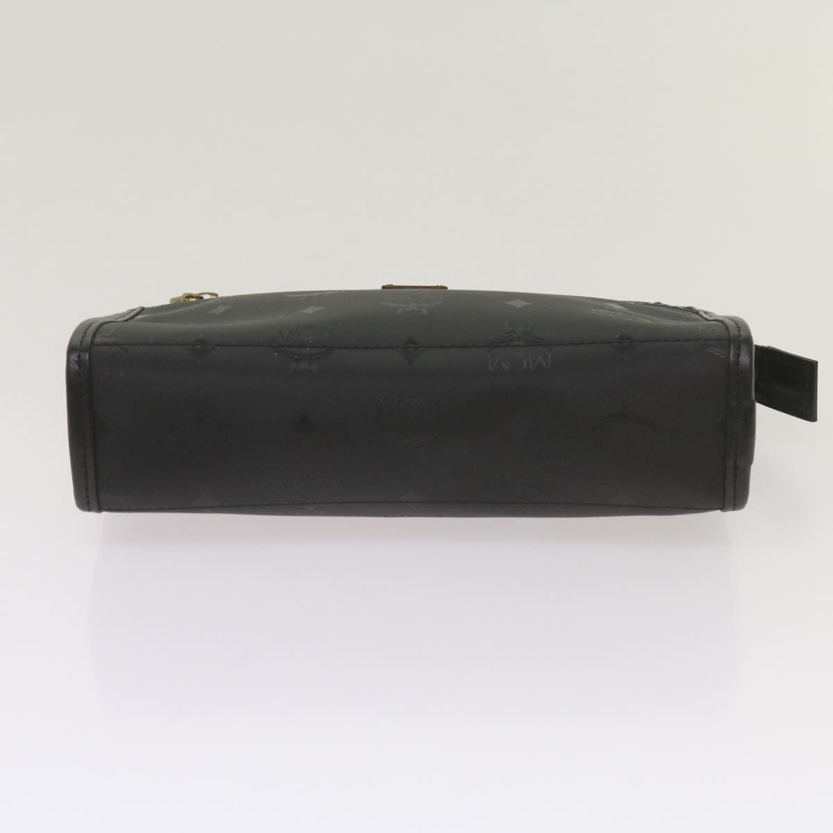 MCM Vicetos Logogram Shoulder Bag Leather 3Set Black Brown white Auth bs11980