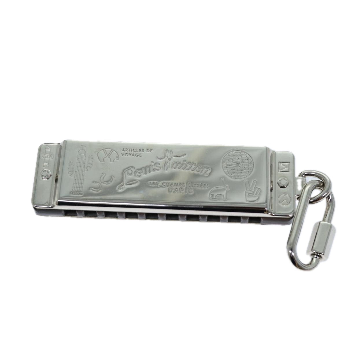 LOUIS VUITTON Harmonica Metal Silver LV Auth bs11994 - 0