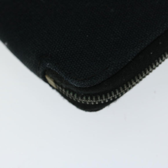 HERMES Fourre Tout Perth GM Geldbörse Canvas Schwarz Auth bs11999