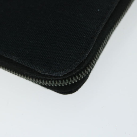 HERMES Fourre Tout Perth GM Geldbörse Canvas Schwarz Auth bs11999