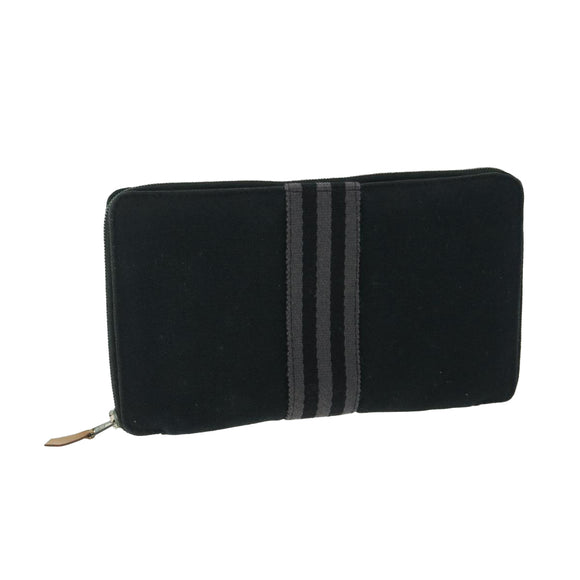 HERMES Fourre Tout Perth GM Geldbörse Canvas Schwarz Auth bs11999