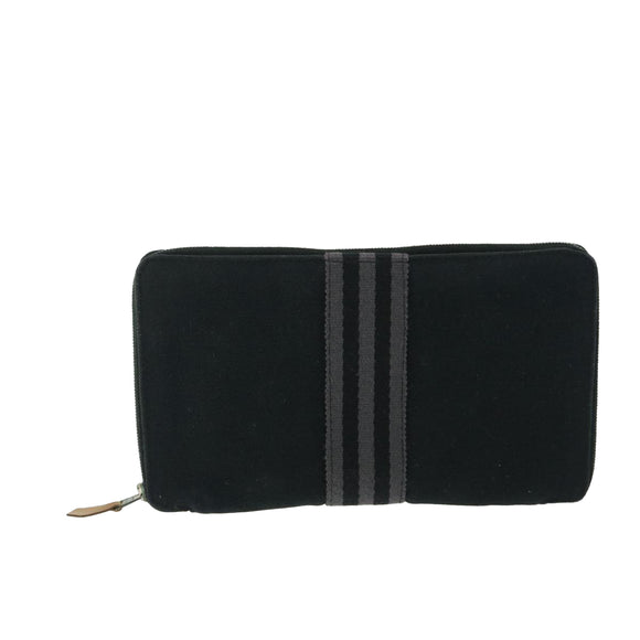 HERMES Fourre Tout Perth GM Geldbörse Canvas Schwarz Auth bs11999