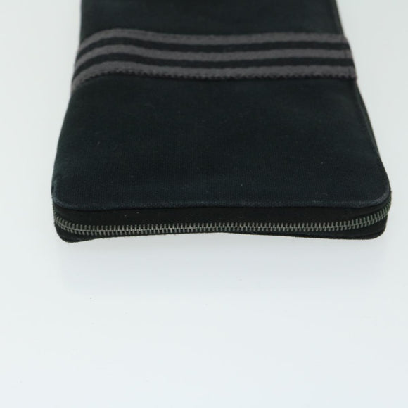 HERMES Fourre Tout Perth GM Geldbörse Canvas Schwarz Auth bs11999