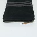 HERMES Fourre Tout Perth GM Long Wallet Canvas Black Auth bs11999-5