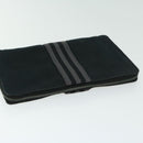 HERMES Fourre Tout Perth GM Long Wallet Canvas Black Auth bs11999-6
