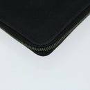 HERMES Fourre Tout Perth GM Geldbörse Canvas Schwarz Auth bs11999-8