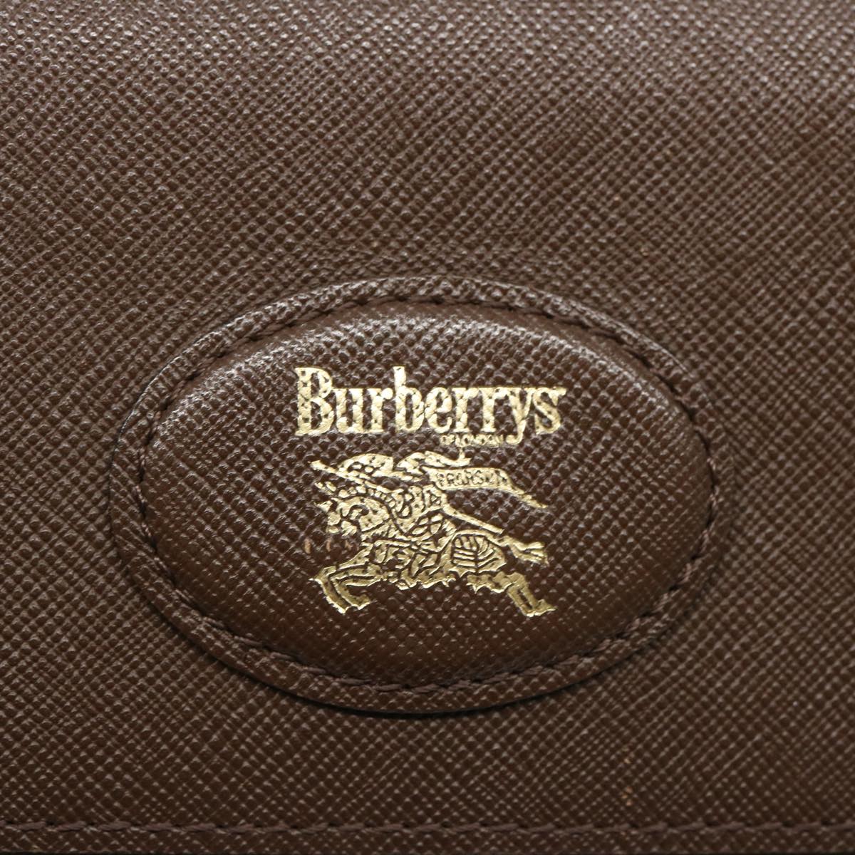 Burberrys Nova Check Clutch Bag Canvas Beige Brown Auth bs12002