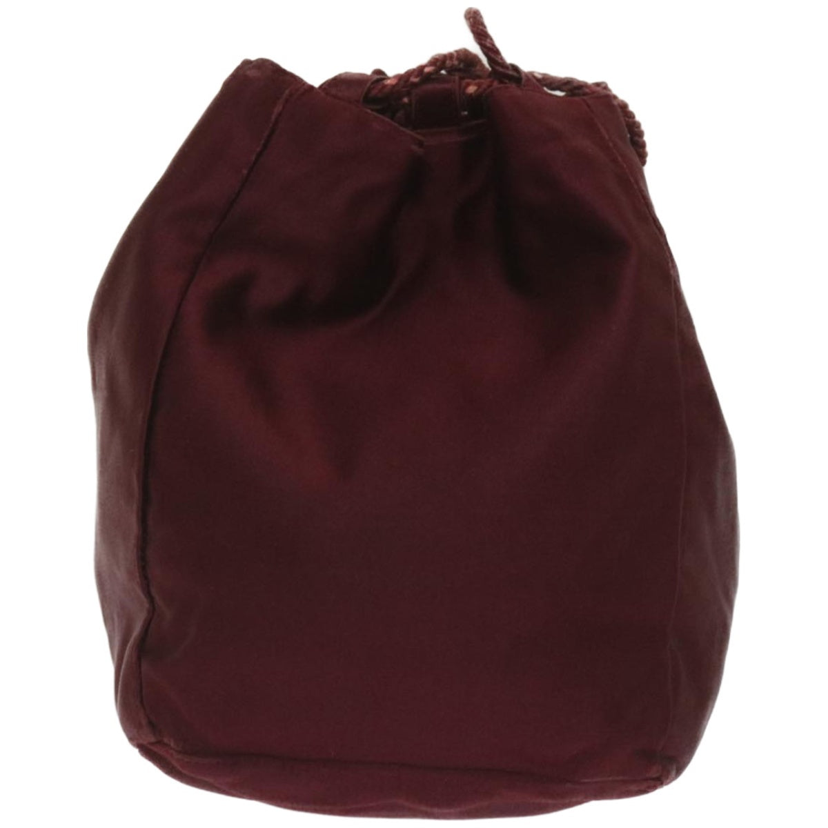 PRADA Shoulder Bag Satin Wine Red Auth bs12014 - 0