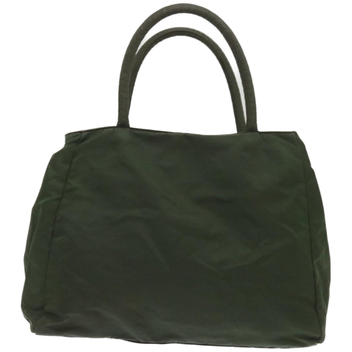 PRADA Hand Bag Nylon Green Auth bs12016