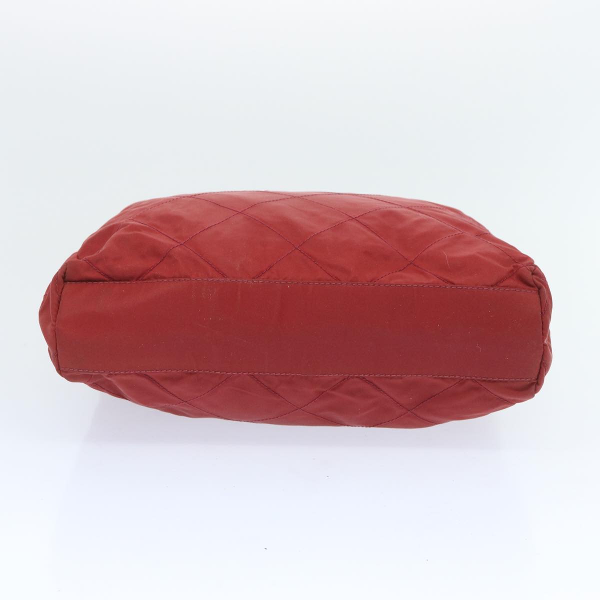 PRADA Chain Shoulder Bag Nylon Red Auth bs12018