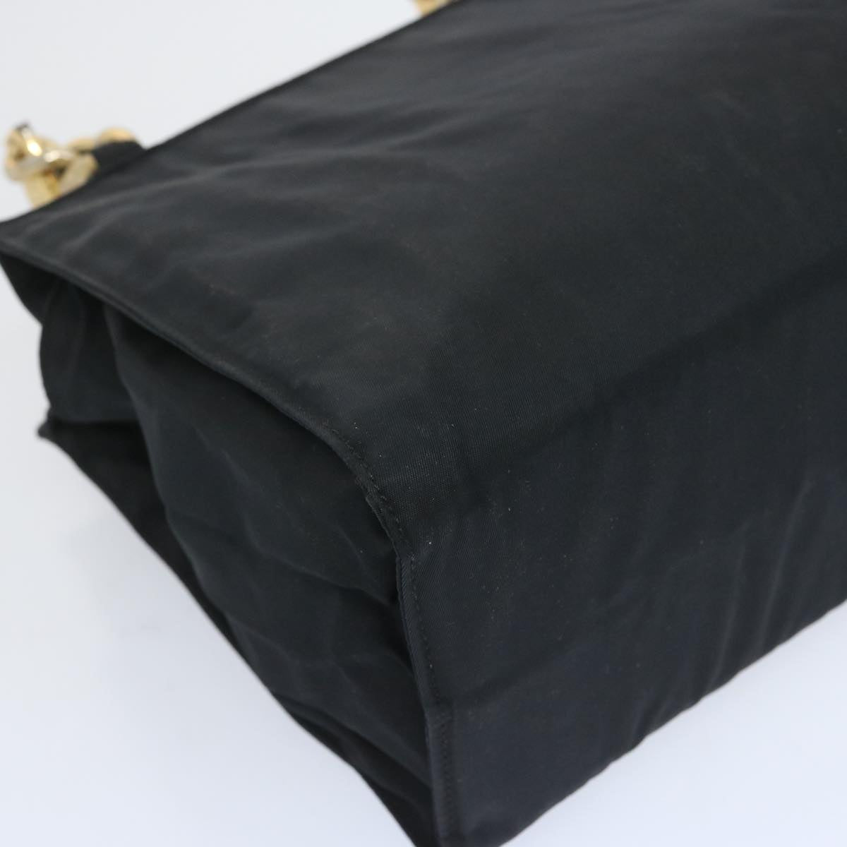 PRADA Hand Bag Nylon Black Auth bs12021
