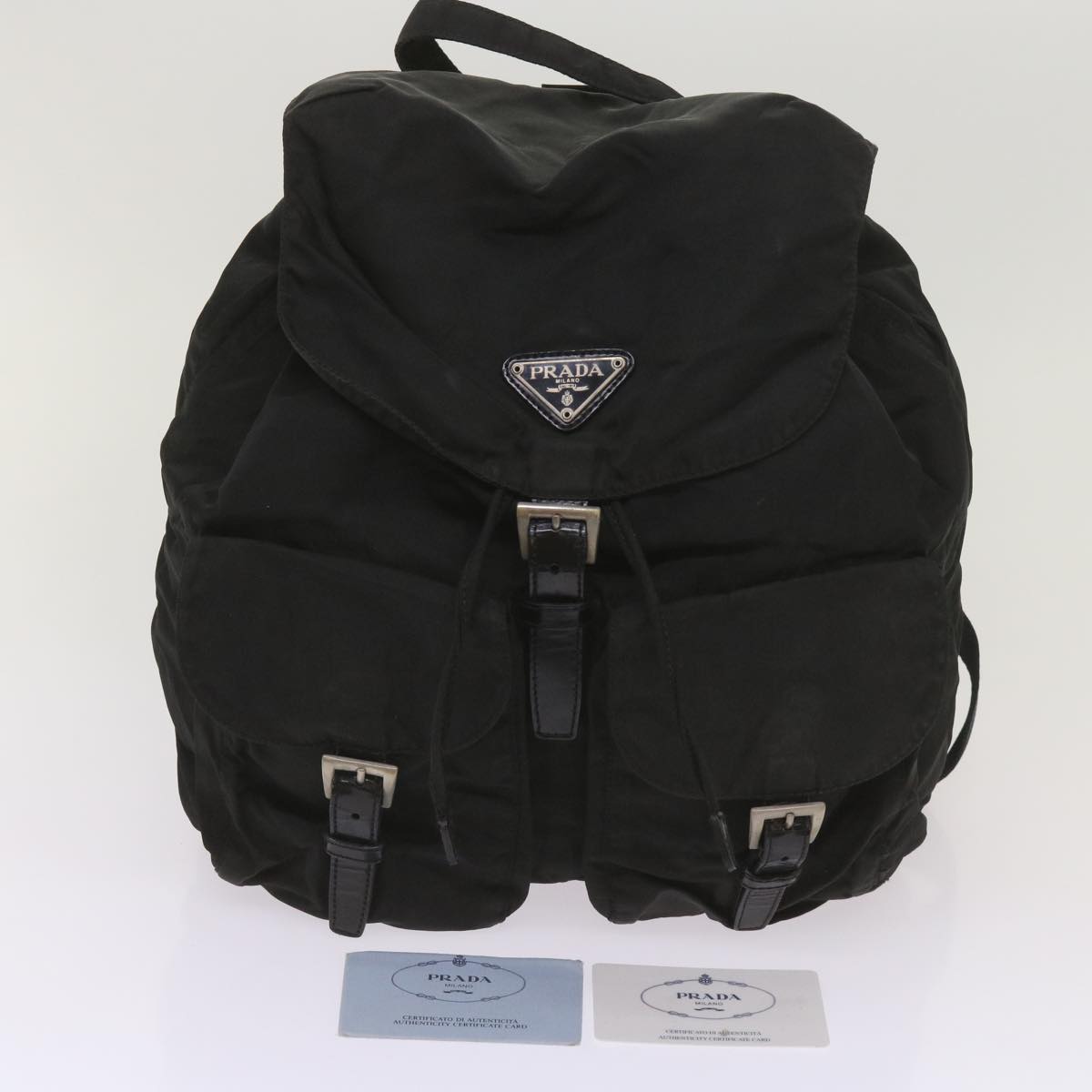 PRADA Backpack Nylon Black Auth bs12025