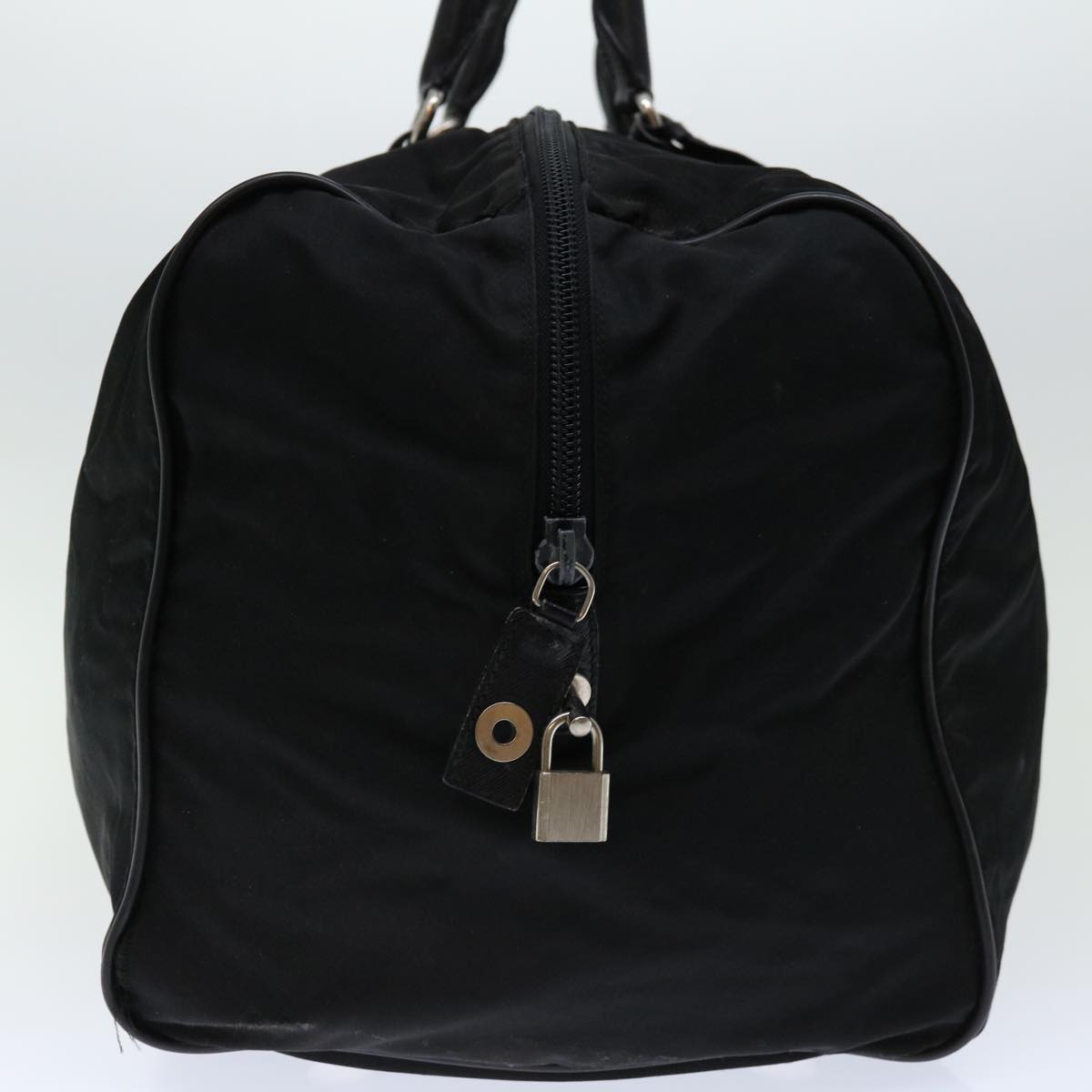 PRADA Boston Bag Nylon Black Auth bs12027