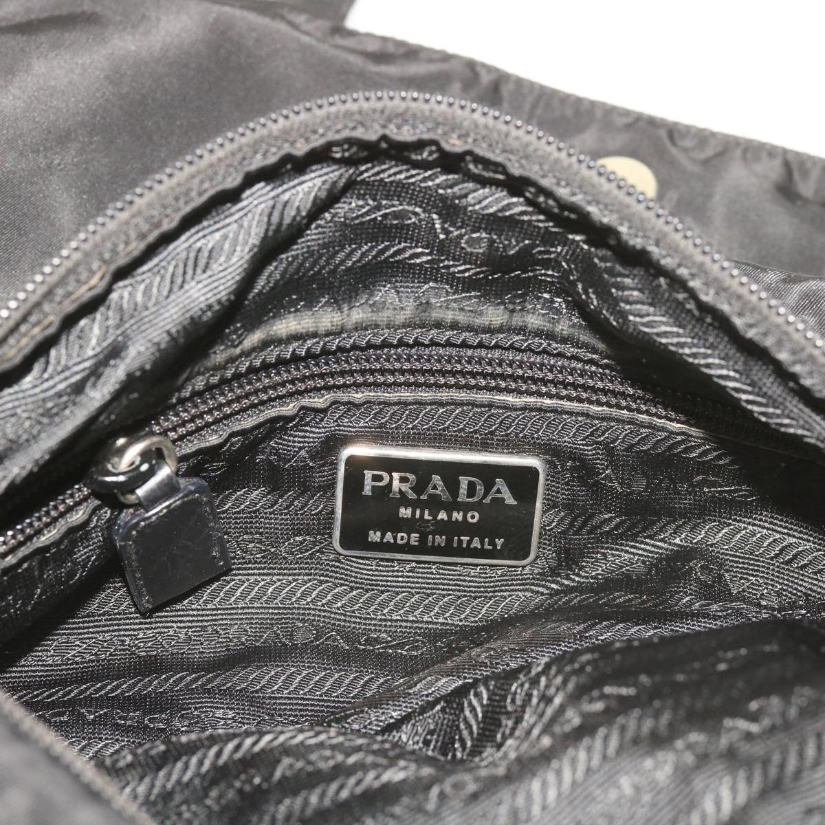 PRADA Shoulder Bag Nylon Black Auth bs12029