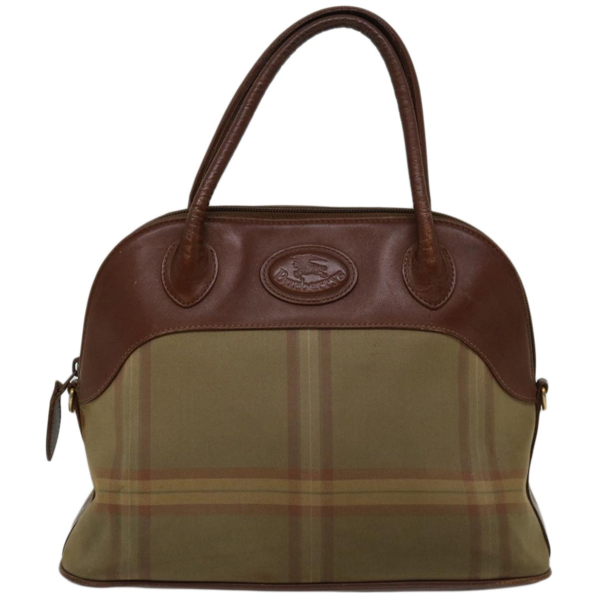 Burberrys Hand Bag Canvas Brown Auth bs12031