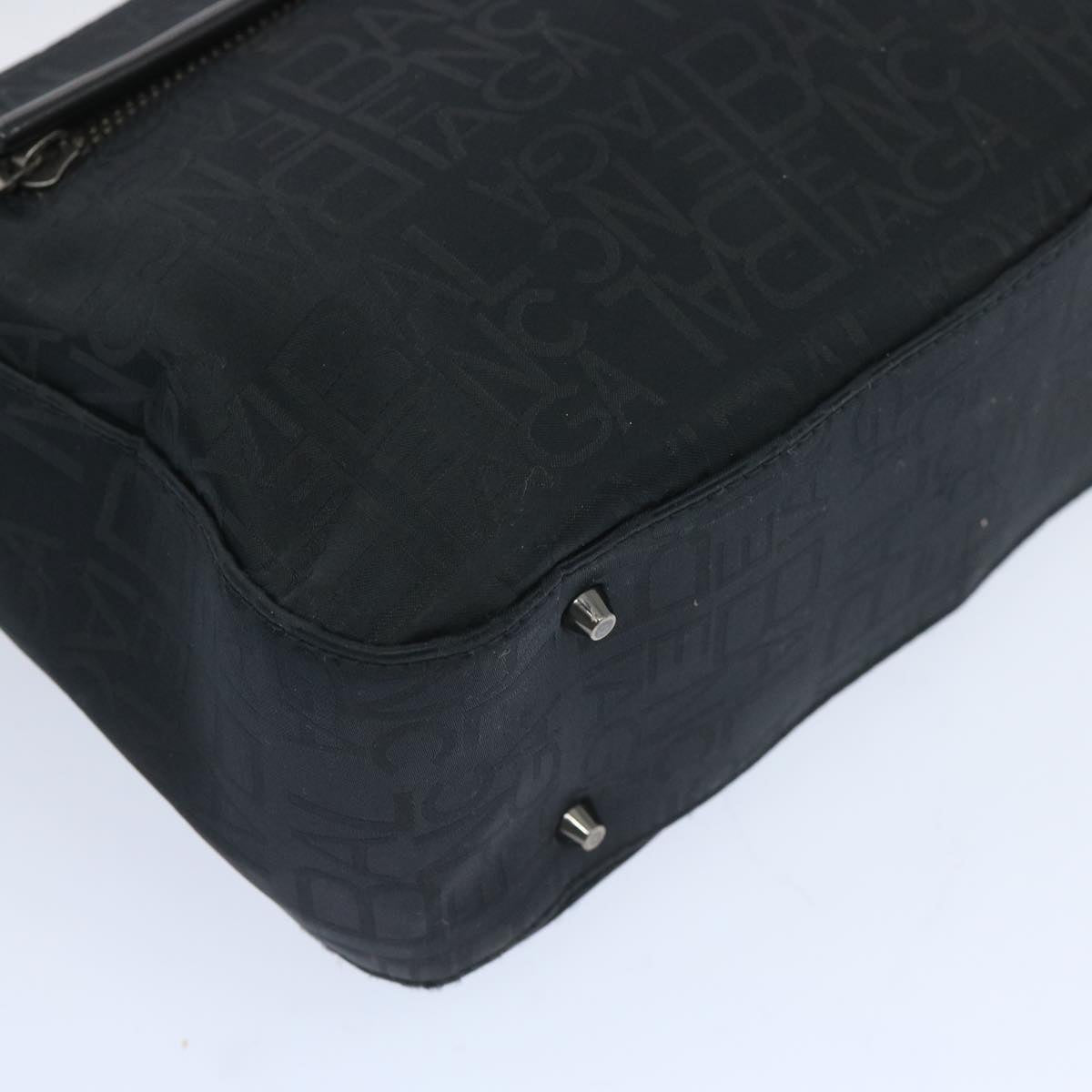 BALENCIAGA Shoulder Bag Canvas Black Auth bs12040