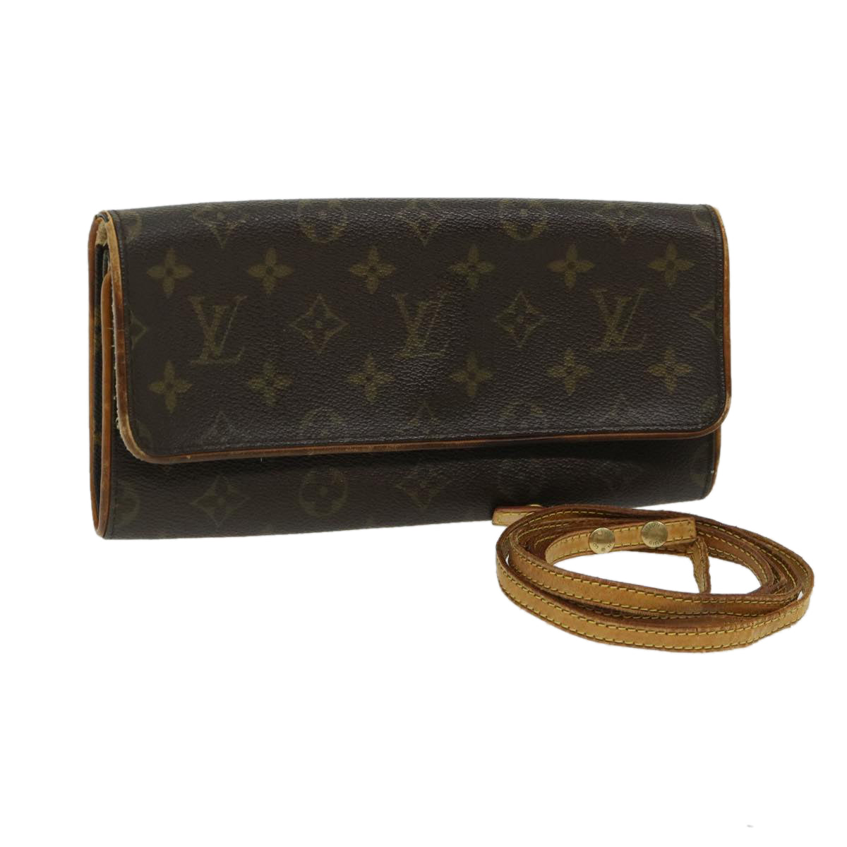 LOUIS VUITTON Monogram Pochette Twin GM Shoulder Bag M51852 LV Auth bs12064