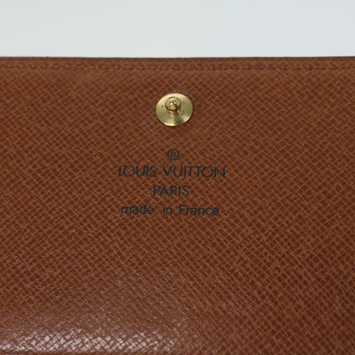 LOUIS VUITTON Monogram Portefeuille Tresol Wallet M61736 LV Auth bs12074