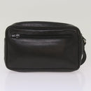 BALLY Clutch Shoulder Bag Leather 2Set Black Auth bs12075-15