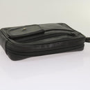 BALLY Clutch Shoulder Bag Leather 2Set Black Auth bs12075-18