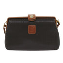 BALLY Clutch Shoulder Bag Leather 2Set Black Auth bs12075-2