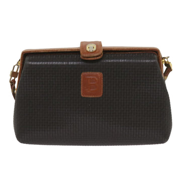 BALLY Clutch Shoulder Bag Leather 2Set Black Auth bs12075 - 0