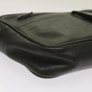 BALLY Clutch Shoulder Bag Leather 2Set Black Auth bs12075-22