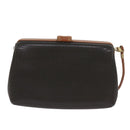 BALLY Clutch Shoulder Bag Leather 2Set Black Auth bs12075-3