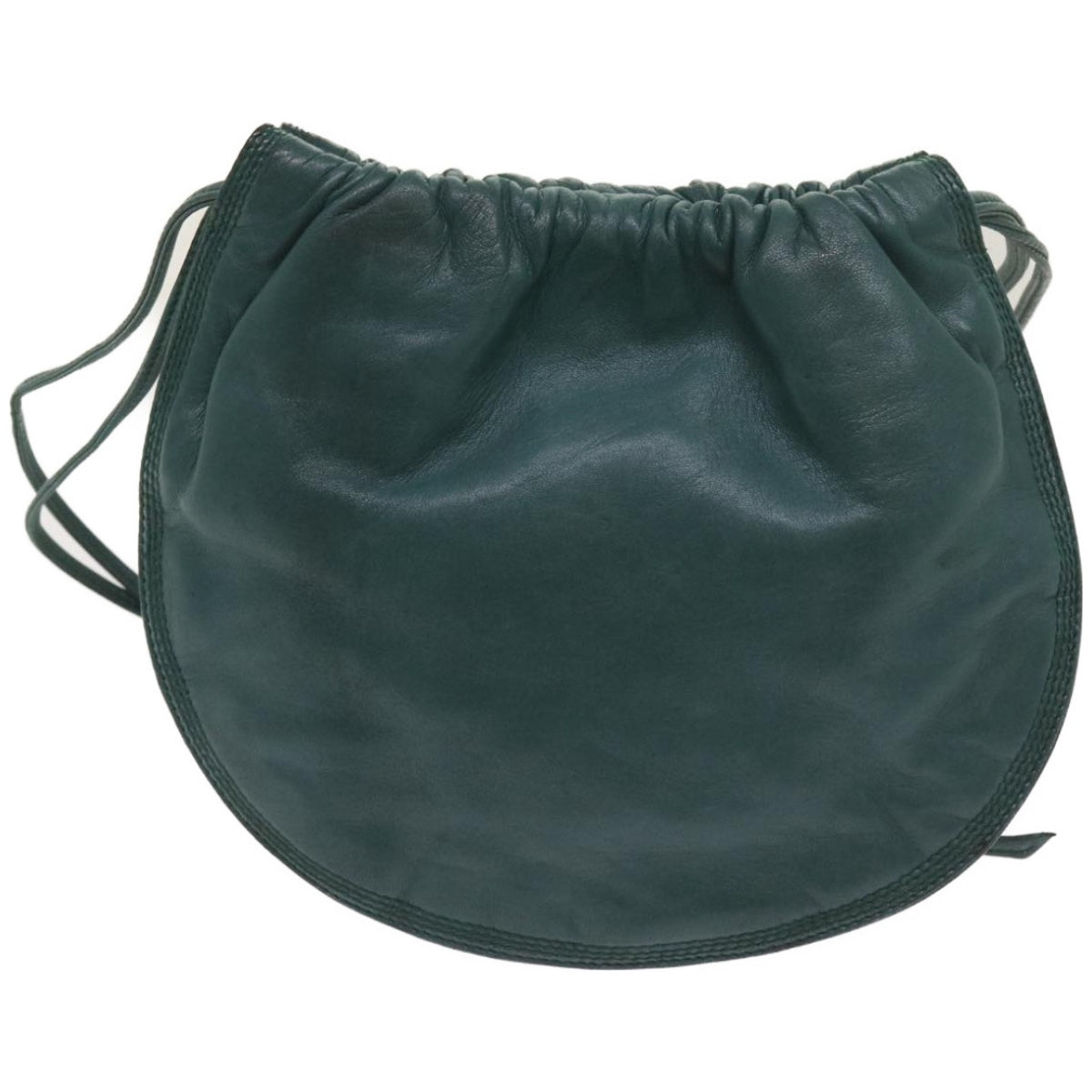 LOEWE Shoulder Bag Leather Green Auth bs12079 - 0