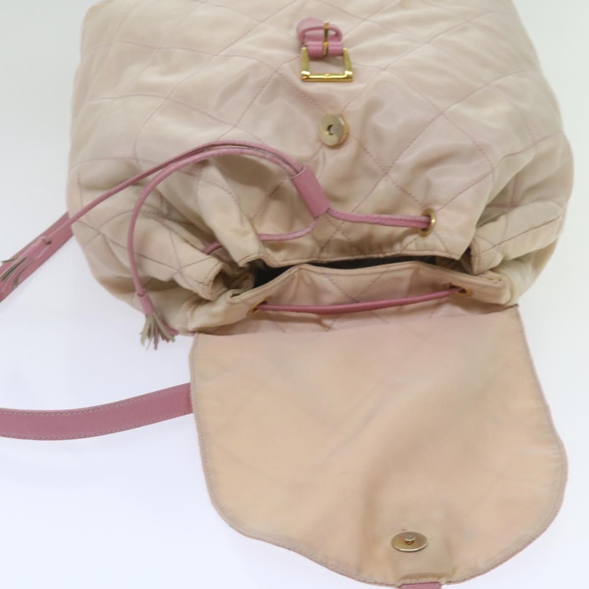 PRADA Backpack Nylon Pink Auth bs12082