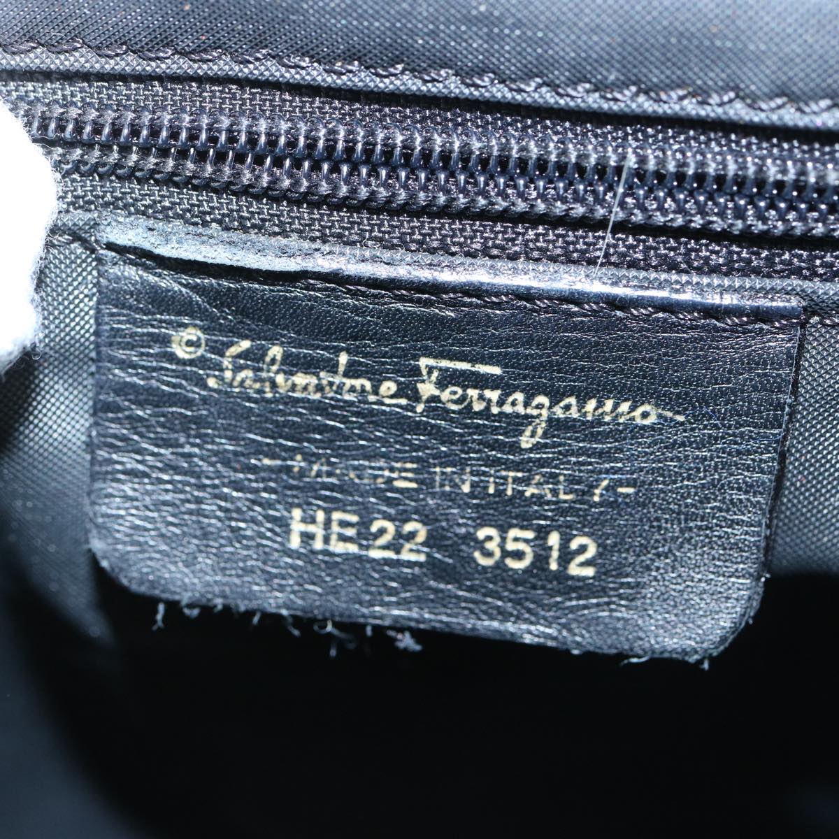 Salvatore Ferragamo Hand Bag Nylon Brown Auth bs12089