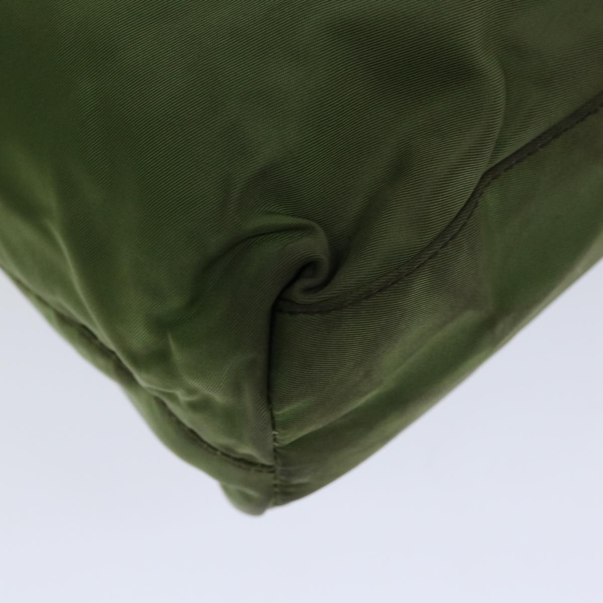 PRADA Shoulder Bag Nylon Khaki Auth bs12091