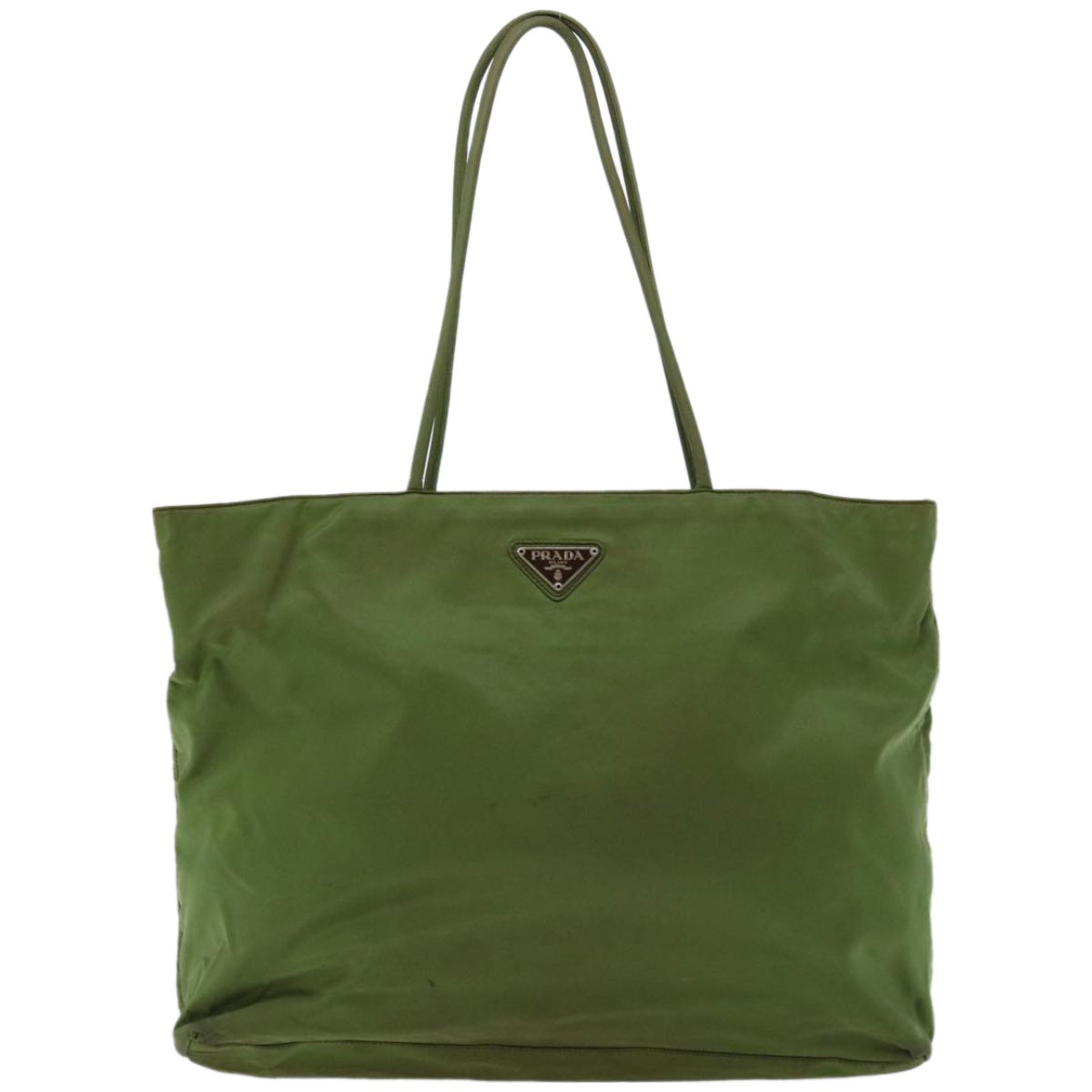 PRADA Shoulder Bag Nylon Khaki Auth bs12091
