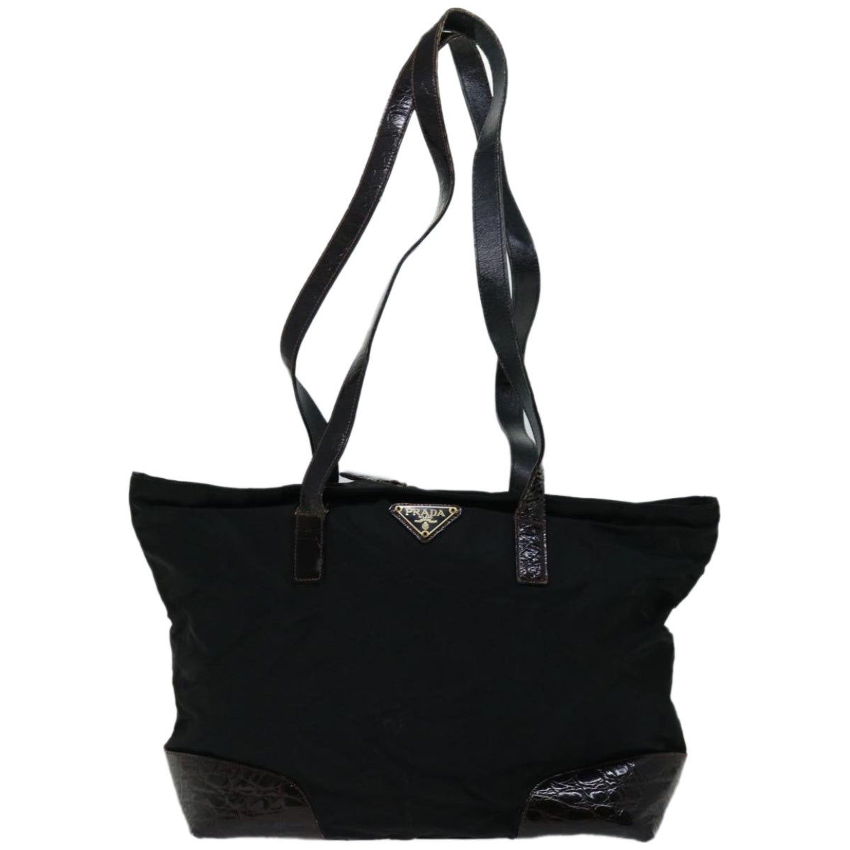 PRADA Shoulder Bag Nylon Black Auth bs12092