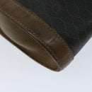 Christian Dior Honeycomb Canvas Clutch Bag PVC Leather Black Auth bs12112-11