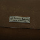 Christian Dior Honeycomb Canvas Clutch Bag PVC Leather Black Auth bs12112-12