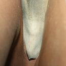 Christian Dior Honeycomb Canvas Clutch Bag PVC Leather Black Auth bs12112-15