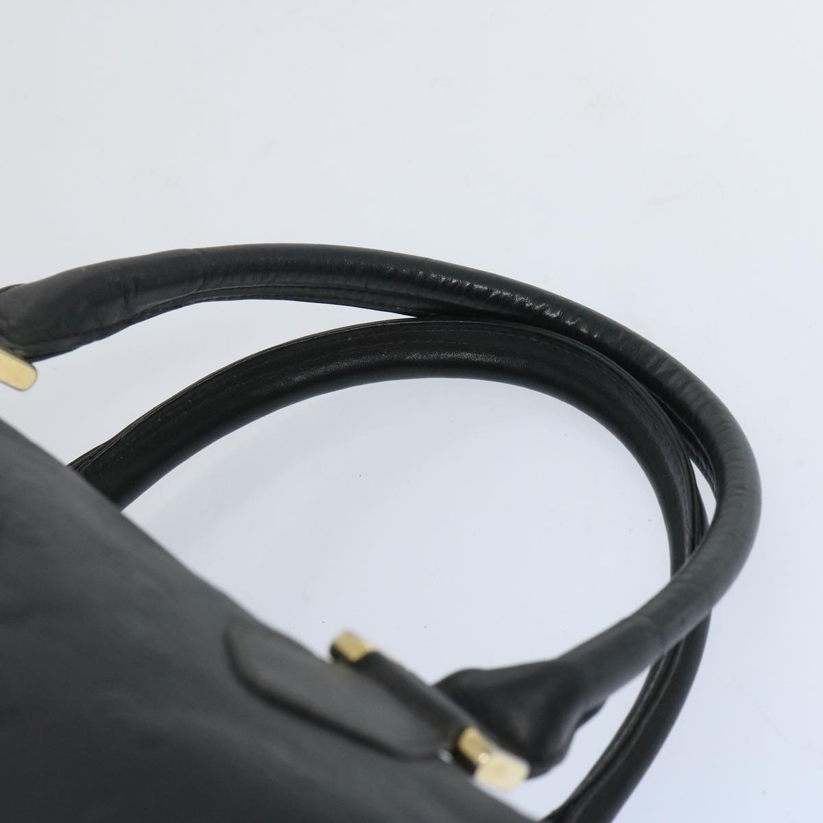 VALENTINO Hand Bag Leather Black Auth bs12115