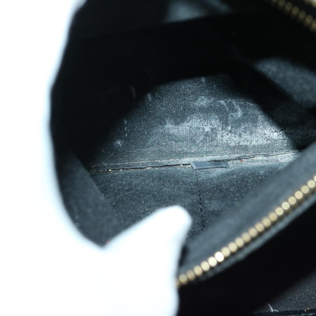 Chloe Hand Bag Leather Black Beige Auth bs12116