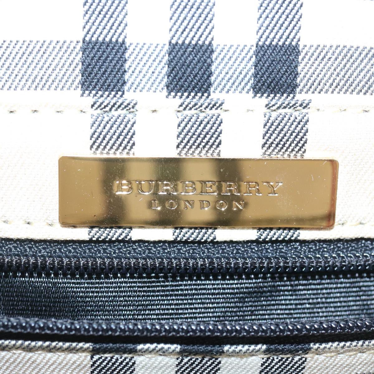 BURBERRY Shoulder Bag Leather Black Auth bs12117