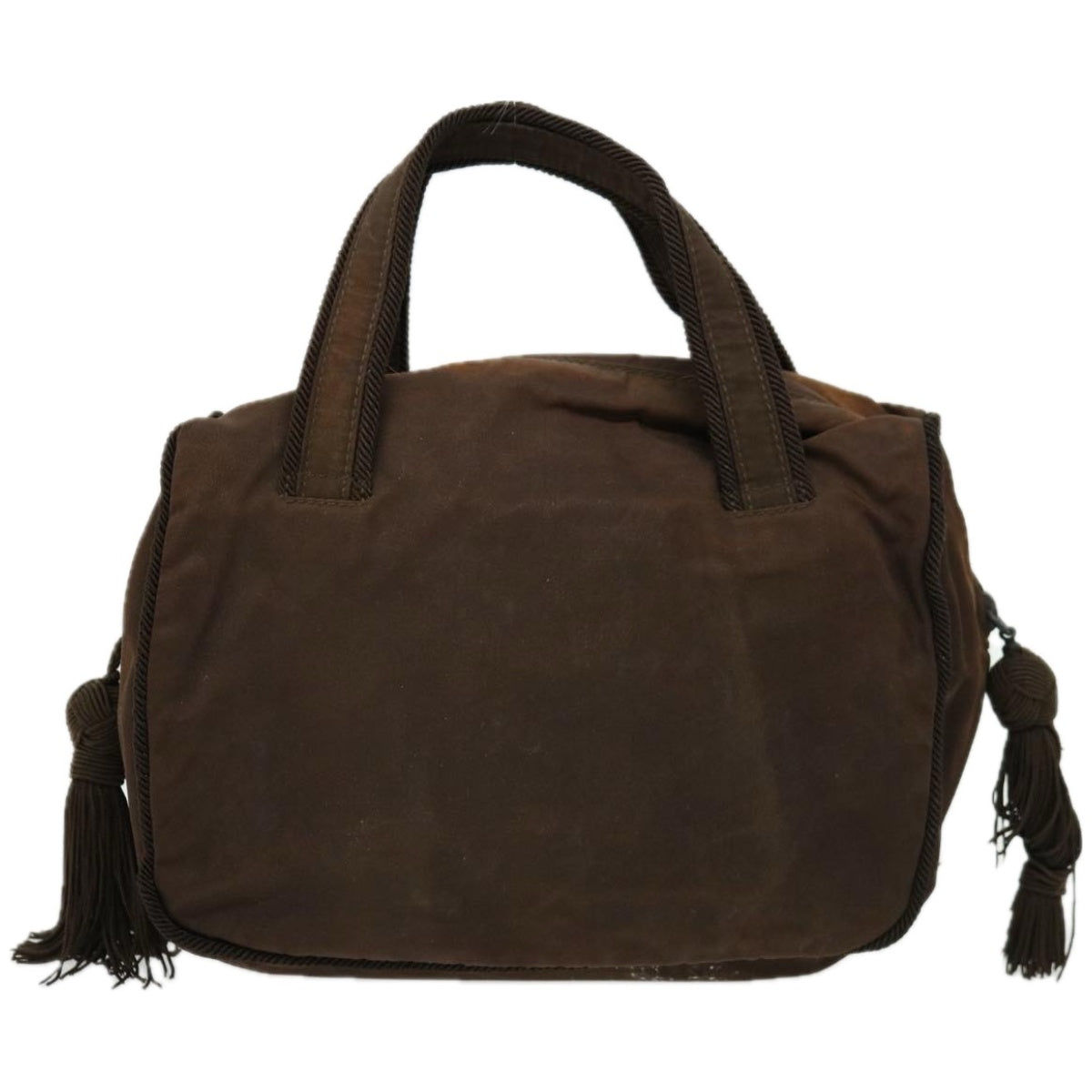 PRADA Hand Bag Nylon Brown Auth bs12121 - 0