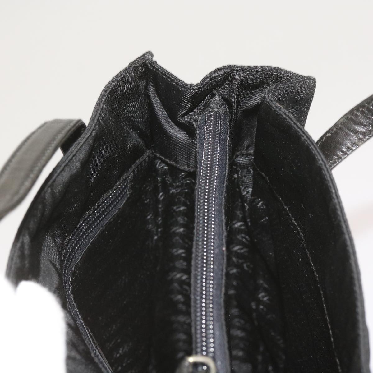 PRADA Hand Bag Nylon Black Auth bs12123