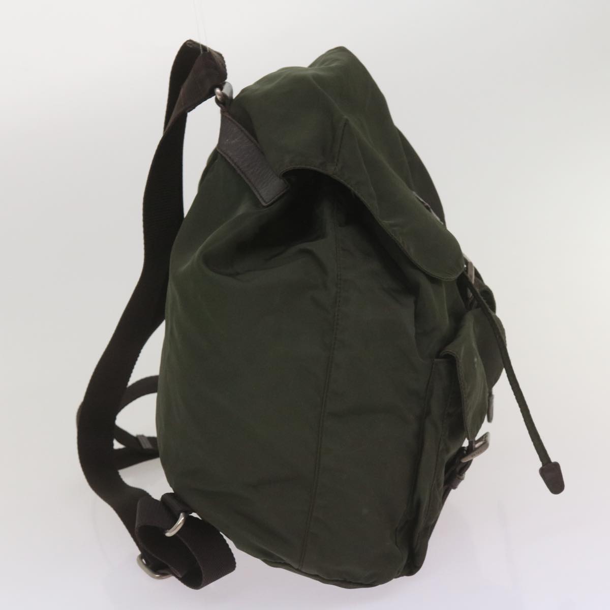 PRADA Backpack Nylon Khaki Auth bs12125