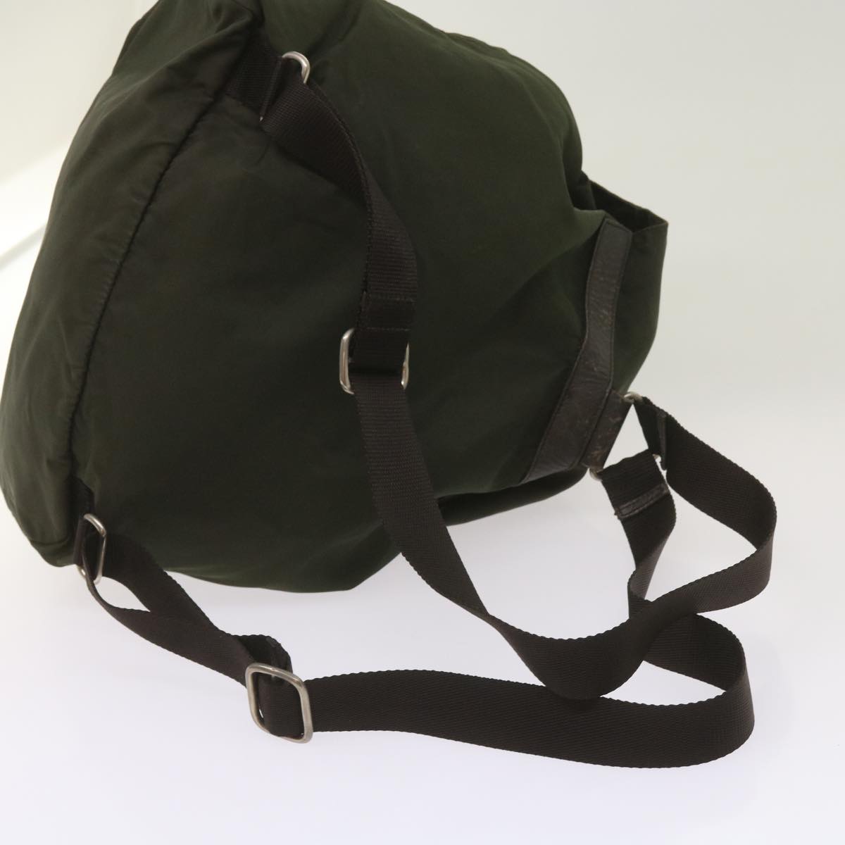 PRADA Backpack Nylon Khaki Auth bs12125