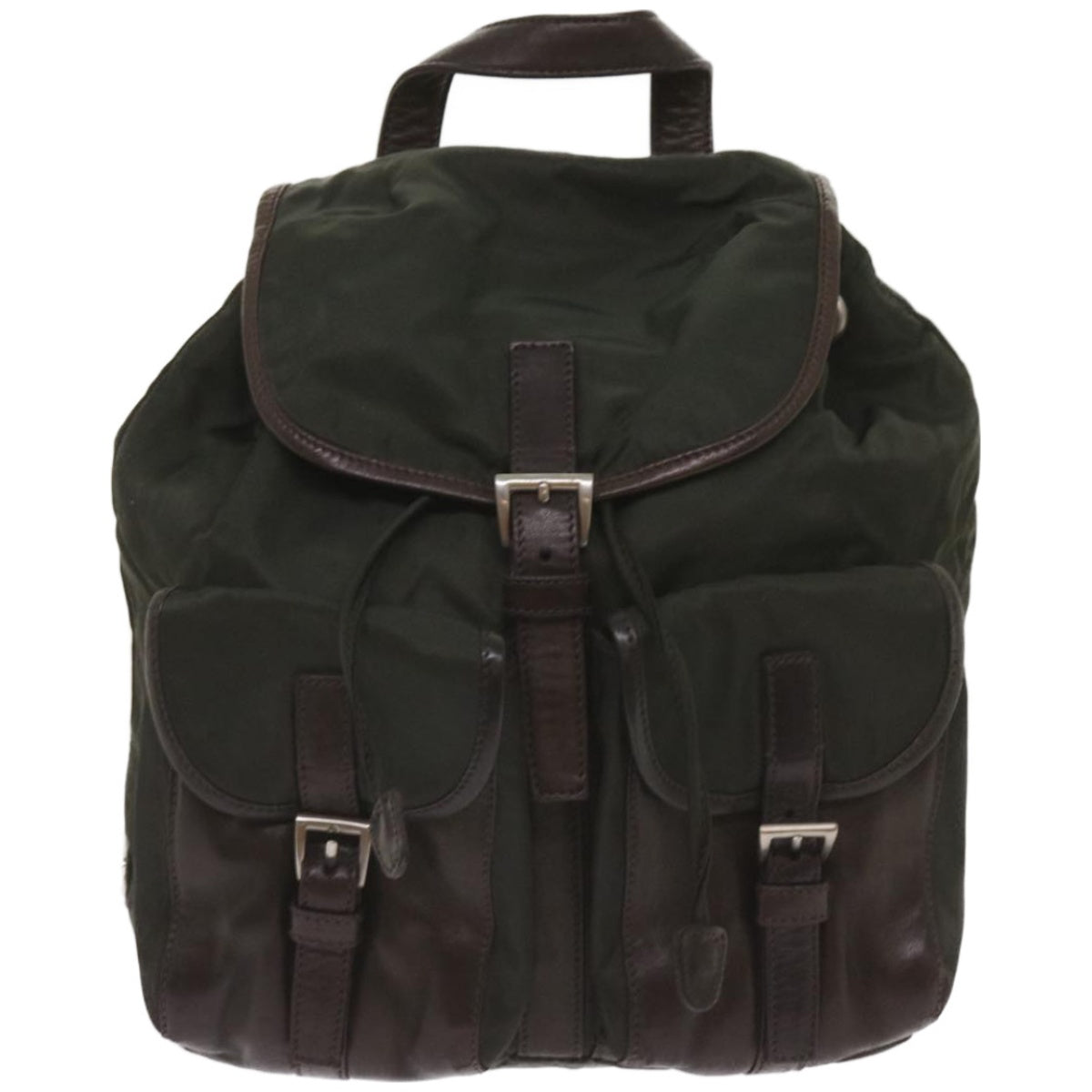 PRADA Backpack Nylon Green Auth bs12126